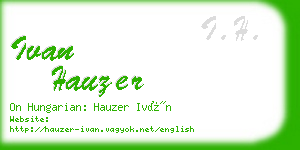 ivan hauzer business card